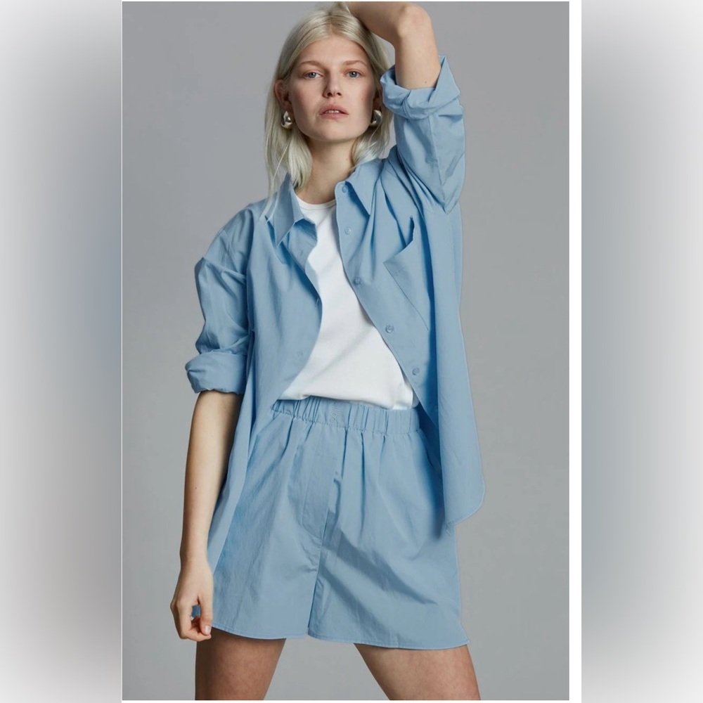 The Frankie Shop NWT Lui oversized shirt and cotton shorts